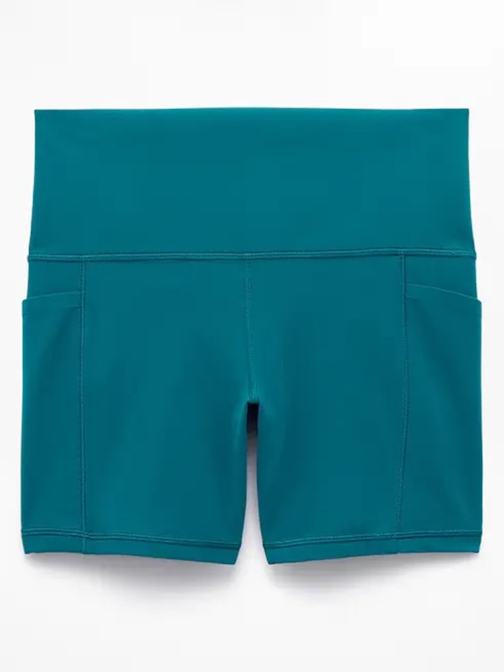 Athleta Salutation Stash Pocket II 5” Biker Shorts Green  Size